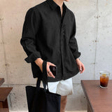 Loose-Fit Long-Sleeve Linen Shirt