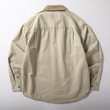 Men's Vintage Loose Fit Lapel Shirt, Casual Button Down Top, Retro Long Sleeve