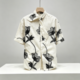 3D Jacquard Embroidery Bowtie Design Short-Sleeve Shirt