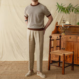 Summer Casual Knitted Round Neck T-shirt