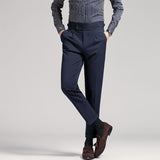 Men's Classic High Waist Pant Flat Front Trousers