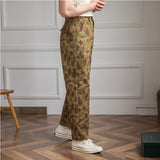 Men's Vintage Cotton Camouflage Straight Leg Pants