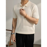 Cool-feel Knitted Blend Casual Polo Shirt