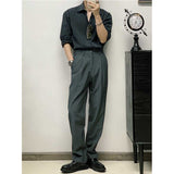 Korean Style Straight-leg Casual Trousers