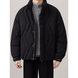 Casual White Duck Down Stand-up Collar Short Down Jacket