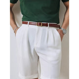 Leather Casual Men's Belt with Pin Buckle