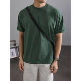 Men's Premium Breathable T-Shirt Soft Solid Color Crew Neck Casual Tee