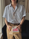 Japanese Retro Striped Loose Casual Shirt