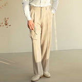 High Waist Straight No Ironing Wide Leg Trousers