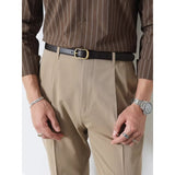 Leather Casual Men's Belt with Pin Buckle