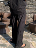 Straight Loose Drape Wide-leg Ice Silk Pants