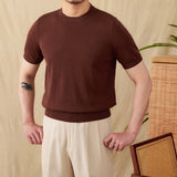 Lyocell Breathable Casual Round Neck T-shirt