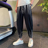 Men's British Casual Sports Gradient Elastic Waist Pants