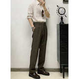 Korean Style Straight-leg Casual Trousers
