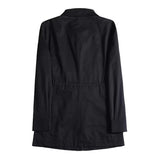 Men’s Cotton Canvas Multi-pocket Cargo Jacket, Rugged Casual Lapel Workwear Coat