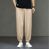 Men's Casual Loose Elastic Waist Sports Ninth Pants