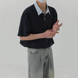 Patchwork Fake Two-piece POLO Shirt