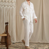 Breathable Linen High-Waisted Elastic-Waist Casual Pants