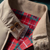 Men's Vintage Plaid Lined Jacket, Loose Fit Casual Coat, Retro Fall Outerwear