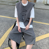 Irregular Loose Shorts Vest Suit