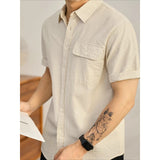 Men's Striped Short-sleeved Shirt