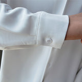 Men's British Cuban Collar Solid Color Long Sleeve Casual Shirt