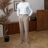 Men's Retro Casual Round Neck Long Sleeve Top