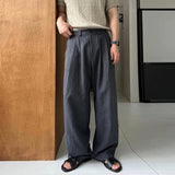 Loose-Fit Straight-Leg Linen Casual Trousers