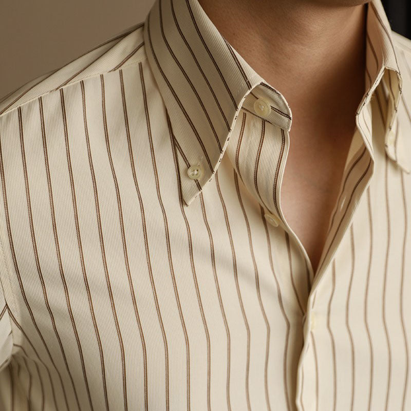 Men's Business Casual Striped Button Down Shirt chicoud Men's Business Casual Striped Button Down Shirt chicoud