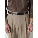 Leather Casual Men's Belt with Pin Buckle