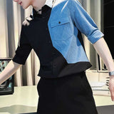 Men's Summer Casual Stitching Business Shirt