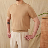 Lyocell Breathable Casual Round Neck T-shirt