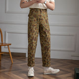 Men's Vintage Cotton Camouflage Straight Leg Pants