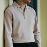Men's Business Casual Long Sleeve Polo Shirt
