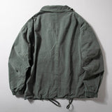 Men's Vintage Loose Jacket, Casual Retro Outerwear, Lightweight Streetwear Coat