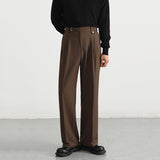 Italian Casual Straight-leg Loose Trousers