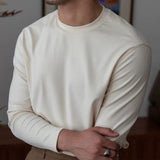 Men's Retro Casual Round Neck Long Sleeve Top