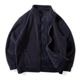 Men's Double-faced Velvet Jacket, Thickened Warm Winter Coat, Loose Casual Stand Collar