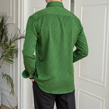 Casual Jacquard Long Sleeve Shirt