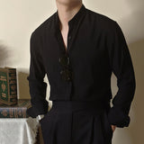 Men's Casual Slim Fit Cotton And Linen Shirt