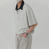 Patchwork Fake Two-piece POLO Shirt