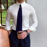 Men's Business Formal Long Sleeve Casual Button-Down Shirt