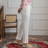 Men's Business Casual High Waisted Pants Slim Fit Trousers