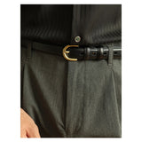 Leather Casual Men's Belt with Pin Buckle
