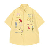 Vintage Casual Floral Short Sleeve Shirt