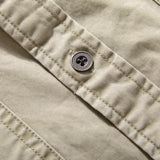 Men's Vintage Loose Fit Lapel Shirt, Casual Button Down Top, Retro Long Sleeve