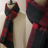Men's British Retro Plaid Thickened Scarf