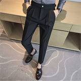 Men's Straight Leg Business Casual Slim Pants