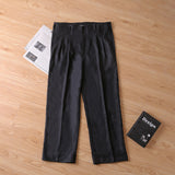 Breathable High Waist Wide Leg Straight Casual Trousers