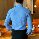 Men's Gentleman Business Casual Striped Slim Fit Shirt